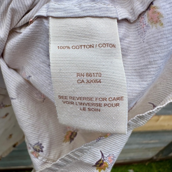 Free People Tiny Floral Bouquets Puff Sleeve Button Down Shirt - Picture 8 of 10